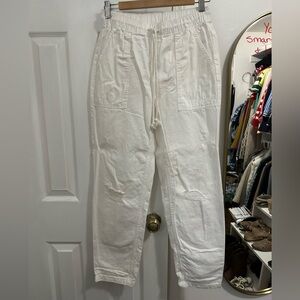 Aerie Cream Drawstring Jogger Pants
